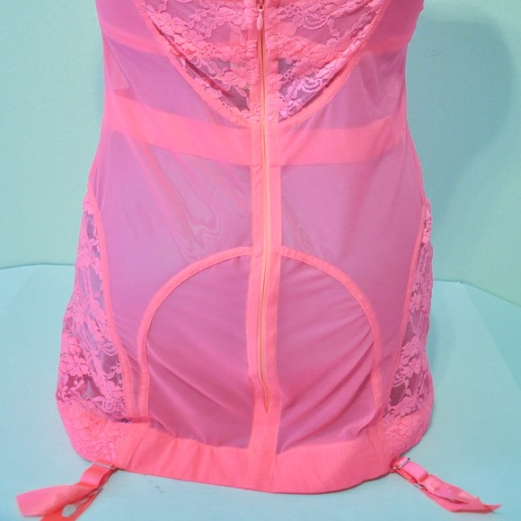 VICTORIAS SECRET GARTER LINGERIER 34B TEDDY SLIP - Picture 7 of 7